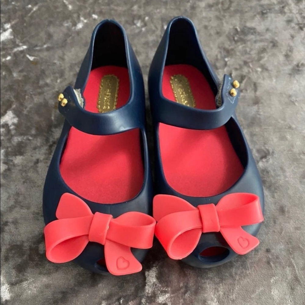 Mini Melissa Size 7 UltraGirl Bow Flat Shoes